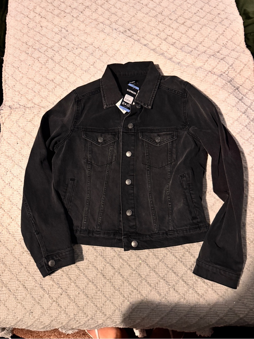 Express Washed Black Denim Jacket